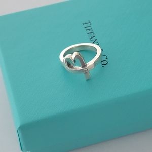 Tiffany & Co Sterling Silver Paloma Picasso Diamond Loving Heart Ring